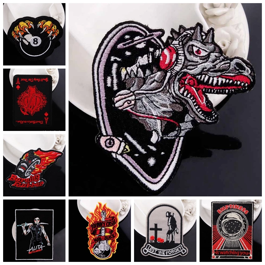 Нашивка в стиле панк вышитые нашивки для одежды патчи утюга на одежде
