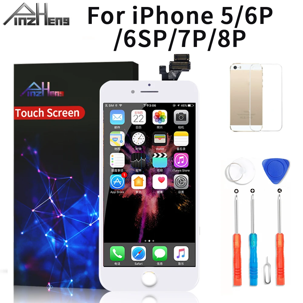 ЖК дисплей PINZHENG AAAA для iPhone 5 7 6S 6 Plus экран 8 3D сенсорный с инструментами|Экраны