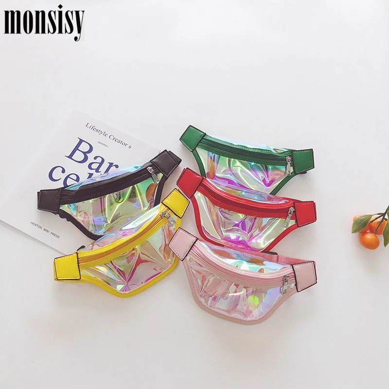 Поясная Сумка Monsisy Laser для мальчиков и девочек детская прозрачная нагрудная сумка