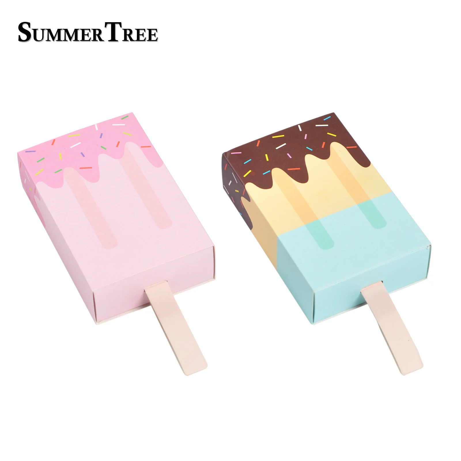 50 шт. DIY Мороженое Конфета коробка лечения детей день рождения Popsicle конфеты коробка свадебные подарки день рождения поставки