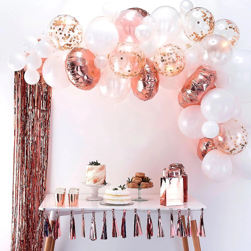 16 шт. розовое золото воздушный шар &quotКонфетти&quot Baby Shower девочка баллон гелия