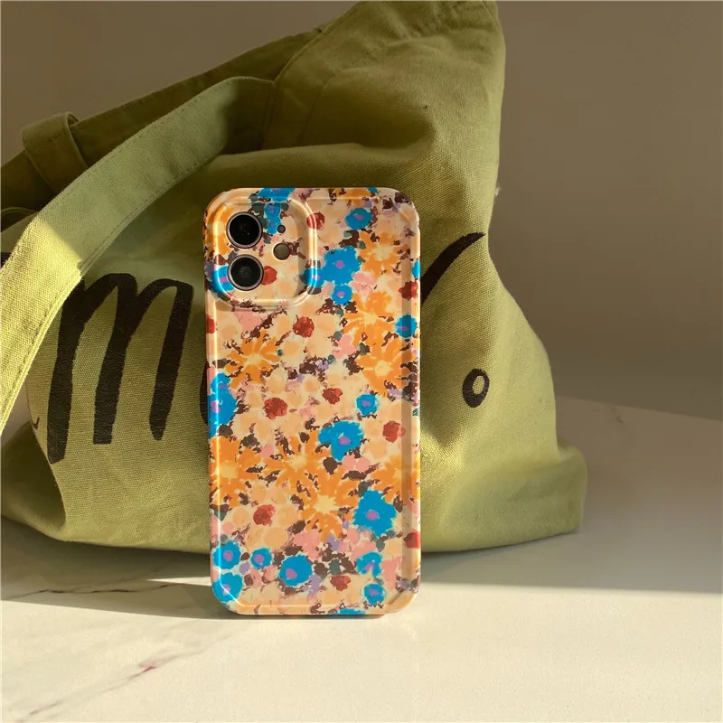 

Romantic floral phone case For iphone 12 12Pro Max for iphone 11 11Pro 7 8 Plus SE2020 XS Max X XR XS silicone TPU case capa