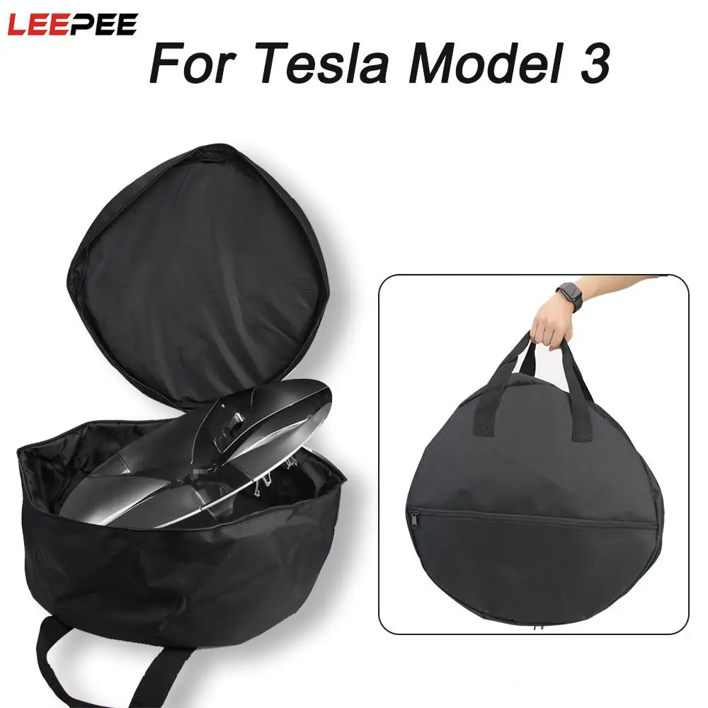 

Wheel Cap Storage bag Portable Oxford Cloth storage bag For Tesla Model 3 Wheel Cap Carrying Bag Protctor