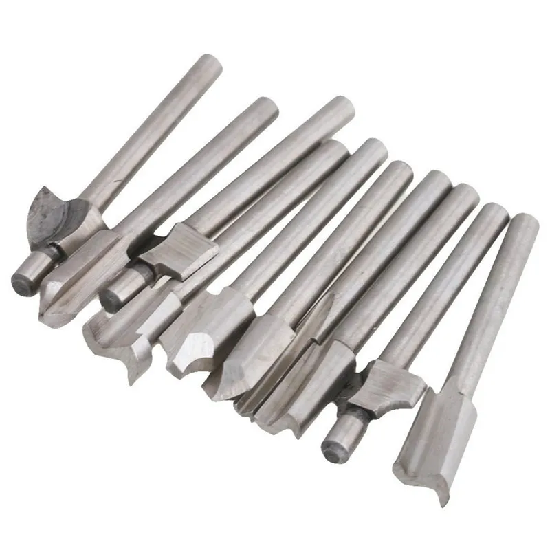 Фрезы по дереву фасонные фрезы HSS дюйма 10 шт. подходит для набора вращающихся