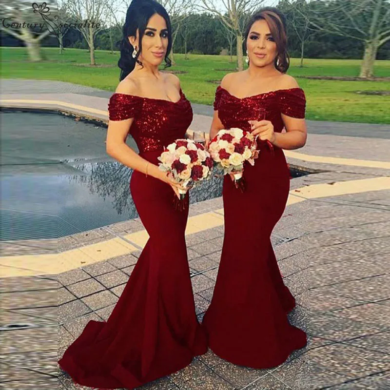 Платье Русалка с открытыми плечами и длинными блестками на молнии 2020|Платья