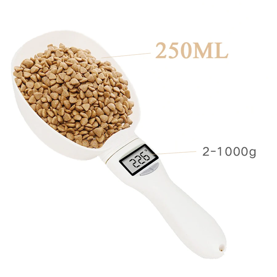 Pet Еда весы чашка для собак и кошек кормления кухонные с чашей ложка мерная
