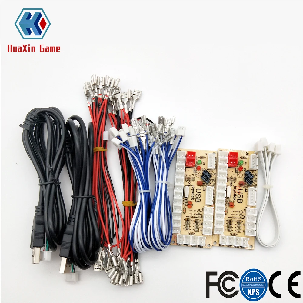 DIY аркадный набор 5 в светодиодный джойстик хромированный кнопочный 1 и 2 игрока