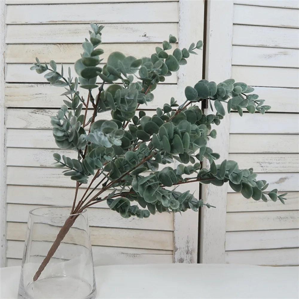 

Nordic Wind Artificial Bonsai Plants Bunch Eucalyptus Money Leaf Home Wedding Deco Flower Arrangement Photography Garden Decor