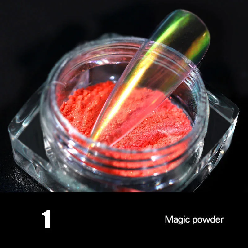 Aurora Powder Nail Glitter Manicure Pigment Mermaid Chrome Mirror ZG88 |