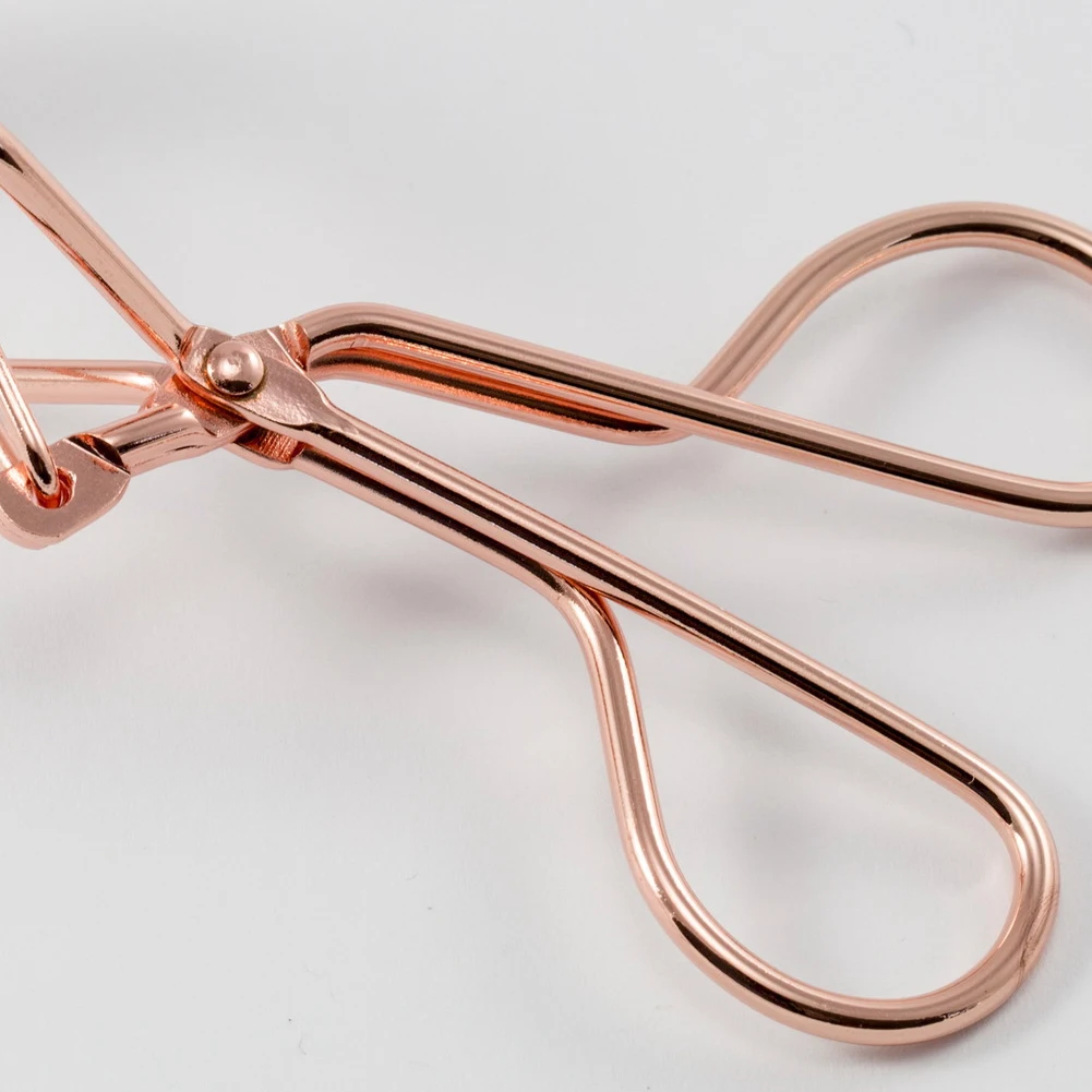 

1PC Eyelash Curler With Silicone Rubber Pads Professional Stainless Steel Eyelash Applicator Fake Eyelash Curler Tweezers Tools