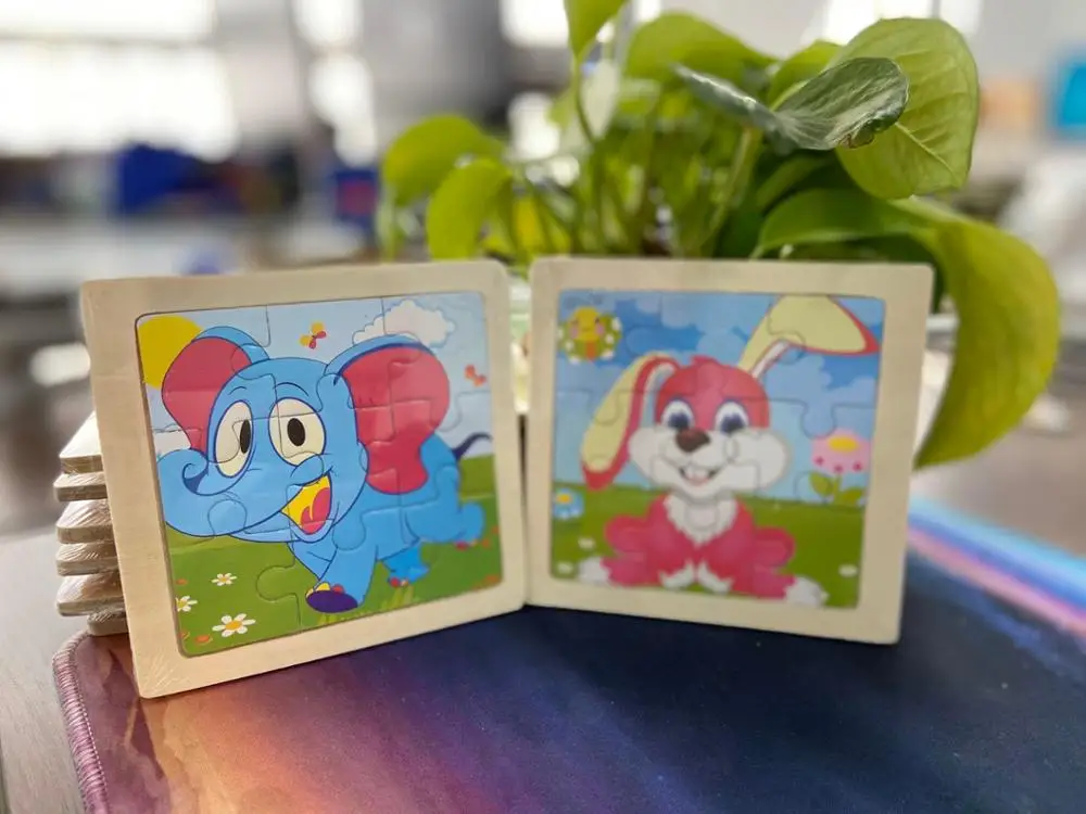 Детская деревянная головоломка Деревянный 3D пазл головоломки для детей детские