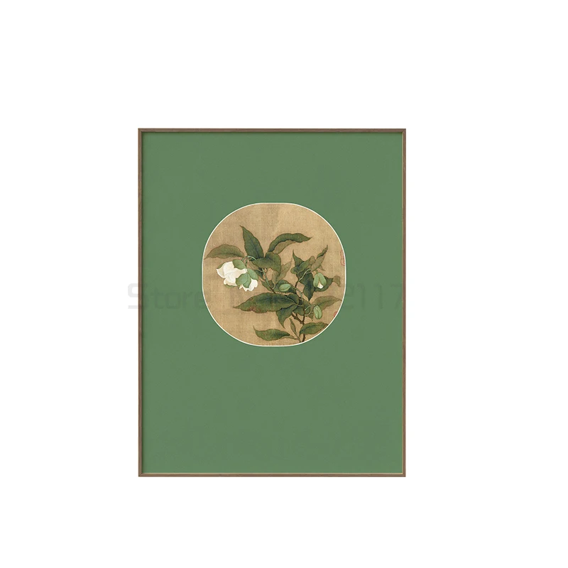 

Новая китайская династия песни, тщательная картина с цветами и птицами, светильник для гостиной, кабинета, роскошный фон, Настенная картина