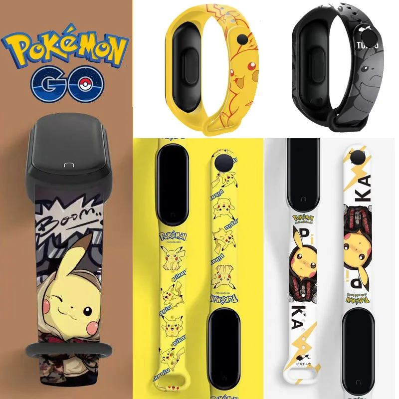 Новинка светодиодные электронные часы Pokemon Pikachu с анимационным рисунком цифровой