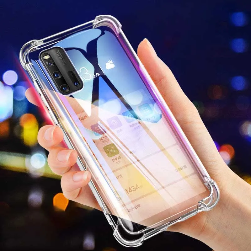 

For VIVO IQOO5G Neo3 case S6 7 9 four-corner airbag S1 Y 51 67 79 75 73all-inclusive Pro transparent Z1X cover V11i 21 15 17Plus
