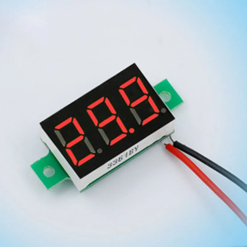 

CHIZIYO 0.28'' Red LED Ampere Panel Voltage Meter Mini Digital Voltmeter DC 2.5V-30V 2 Wires