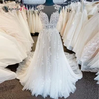 mermaid elegant wedding dress 2021 ivory lace bridal dress sleeveless wedding gown chapel train bridal gown size custom made