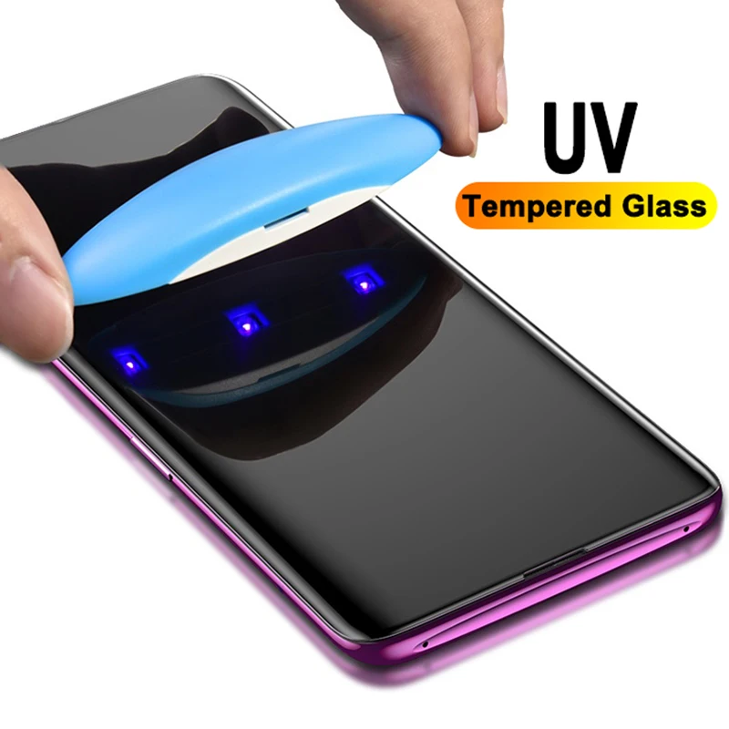 

Nano Liquid Glue UV Screen Protector For Samsung Galaxy S20 S21 Ultra S10 S8 S9 Plus Note 8 9 10 20 Protective Tempered Glass