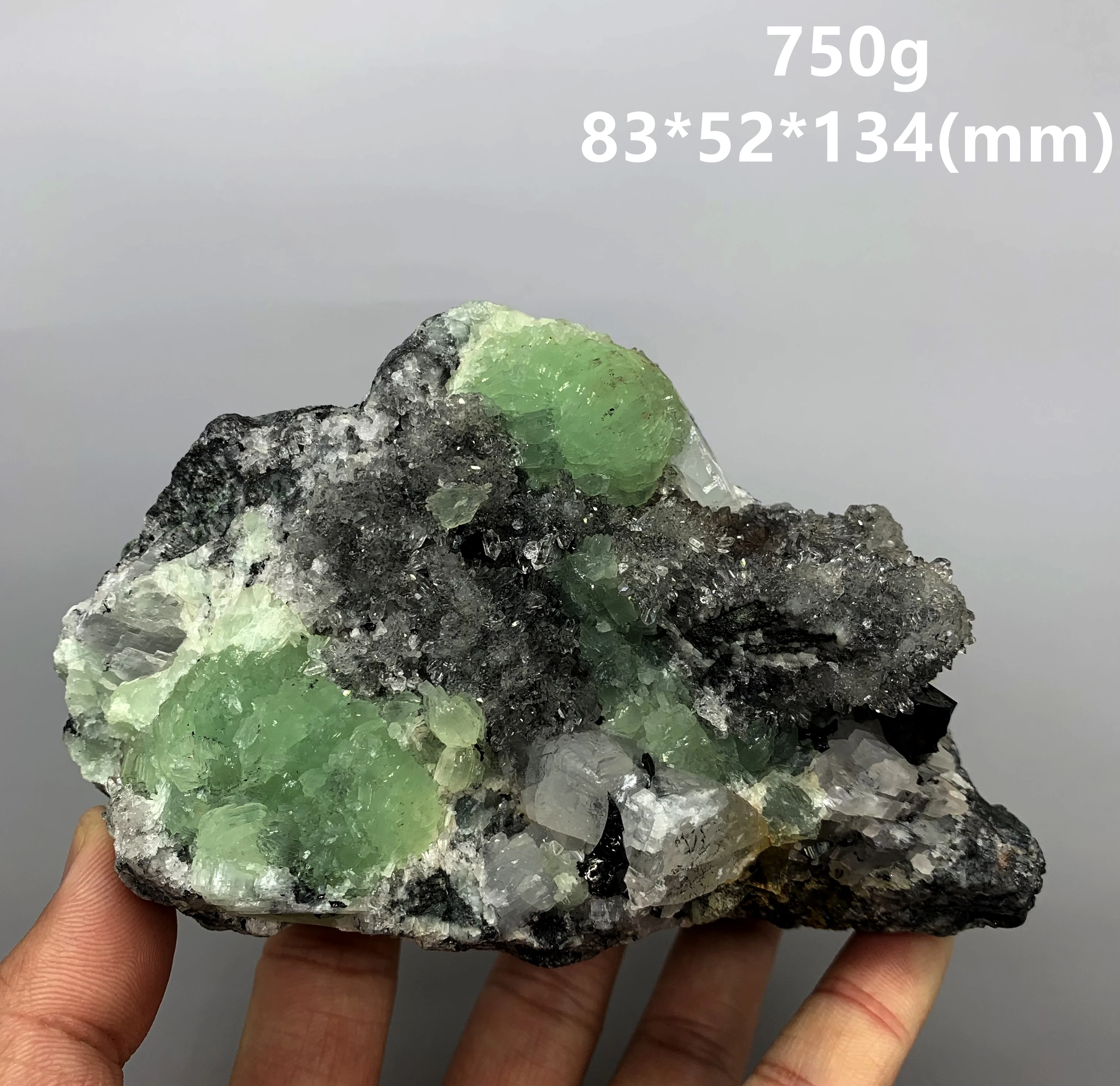 

BIG! 750g rare Natural Prehnite and Crystal Symbiotic Mineral Specimens stones and crystals healing crystals quartz gemstones