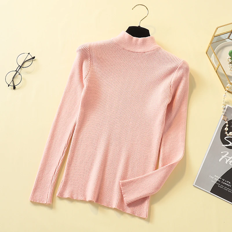 Женский Однотонный свитер с круглым вырезом Heliar вязаный Повседневный тонкий