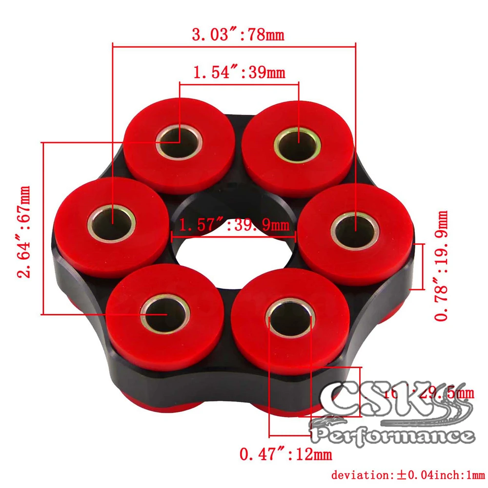 Manual Transmission Mount Flex Disc Drive Shaft Fits For BMW E36 E46 Z3 Z4 78mm/12mm |