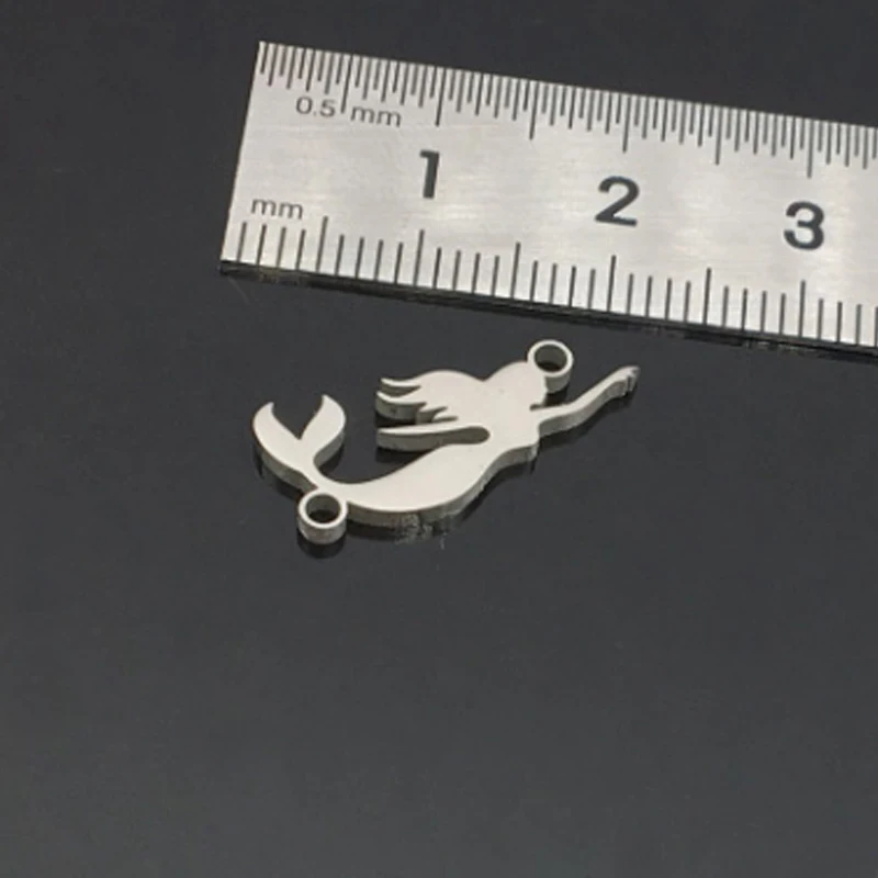 Подвески-соединители русалки из нержавеющей стали для браслетов оптом 10 шт./лот |