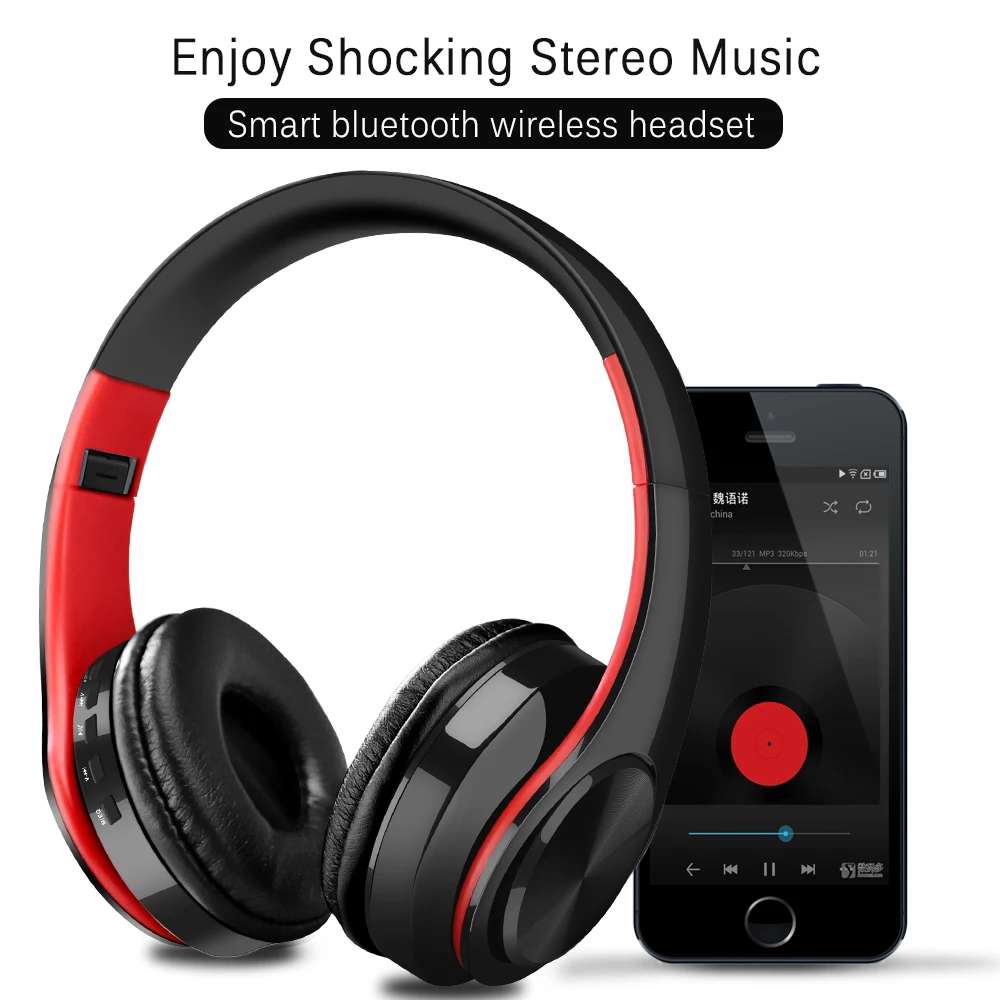 Bluetooth-наушники с микрофоном поддержка TF FM-радио | Электроника