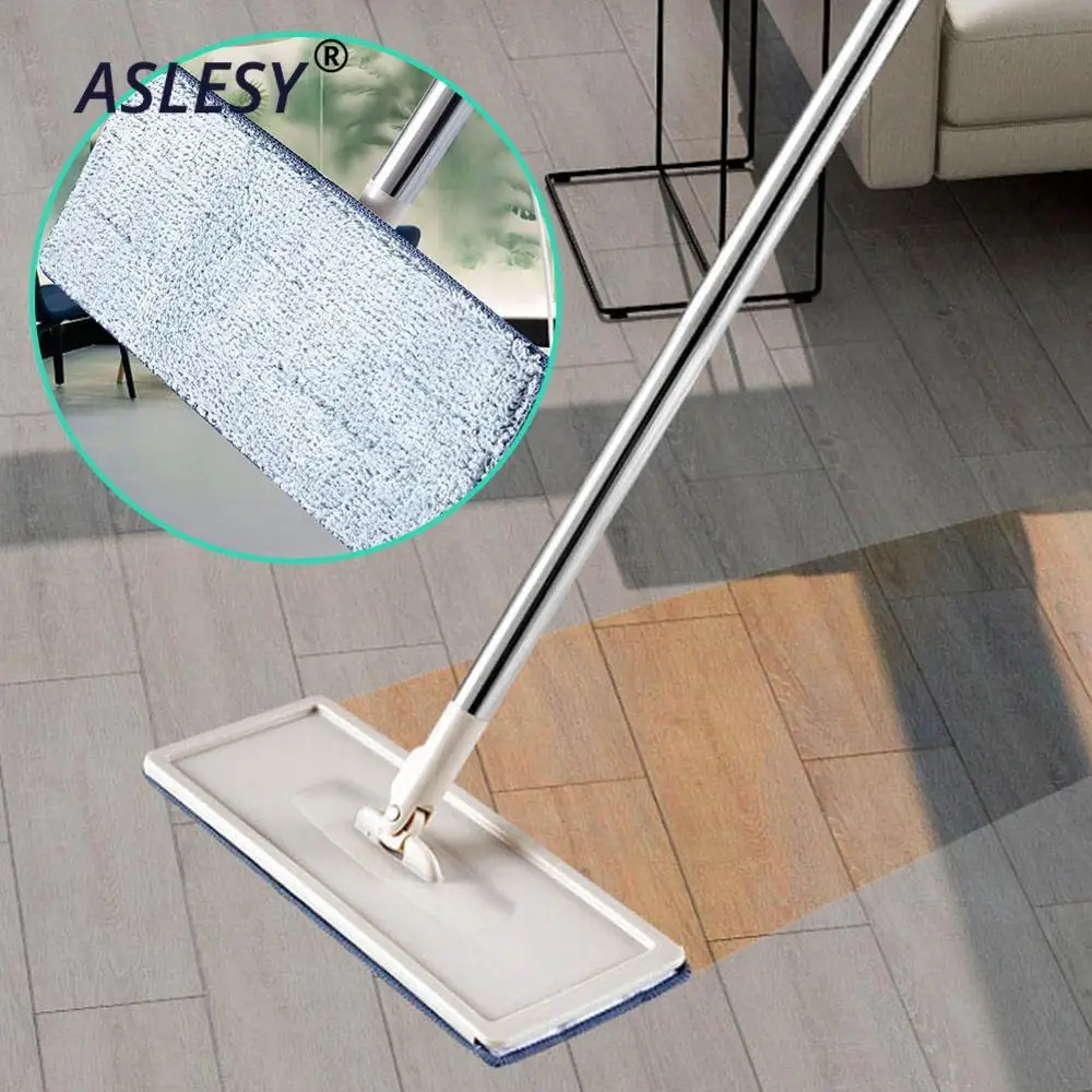 2IN1 Flat Squeeze Automatic Mop Bucket Avoid Hand Washing Floor Cleaner Magic Spin Self Cleaning Lazy Household Tool | Дом и сад