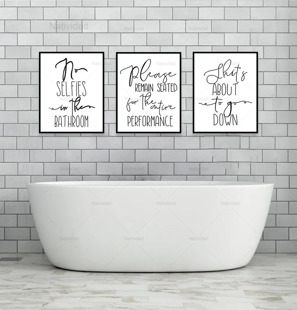 

Natividad Funny Quotes Calligraphy Wall Art Pictures Line Drawing Posters Nordic Canvas Prints Bathroom Living Room Decoration