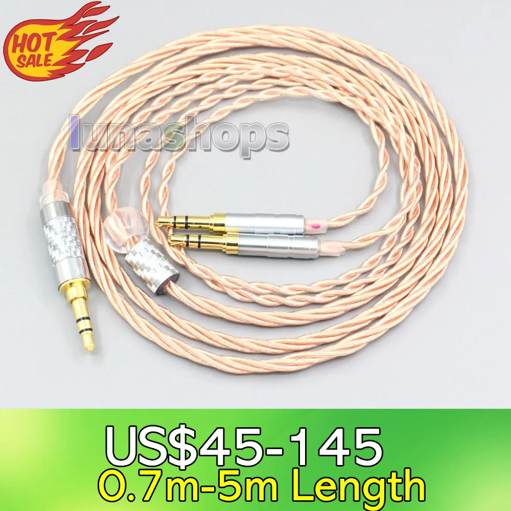 

LN007075 Silver Plated OCC Shielding Headphone Cable For ONKYO SN-1 JVC HA-SW01 HA-SW02 McIntosh Labs MHP1000