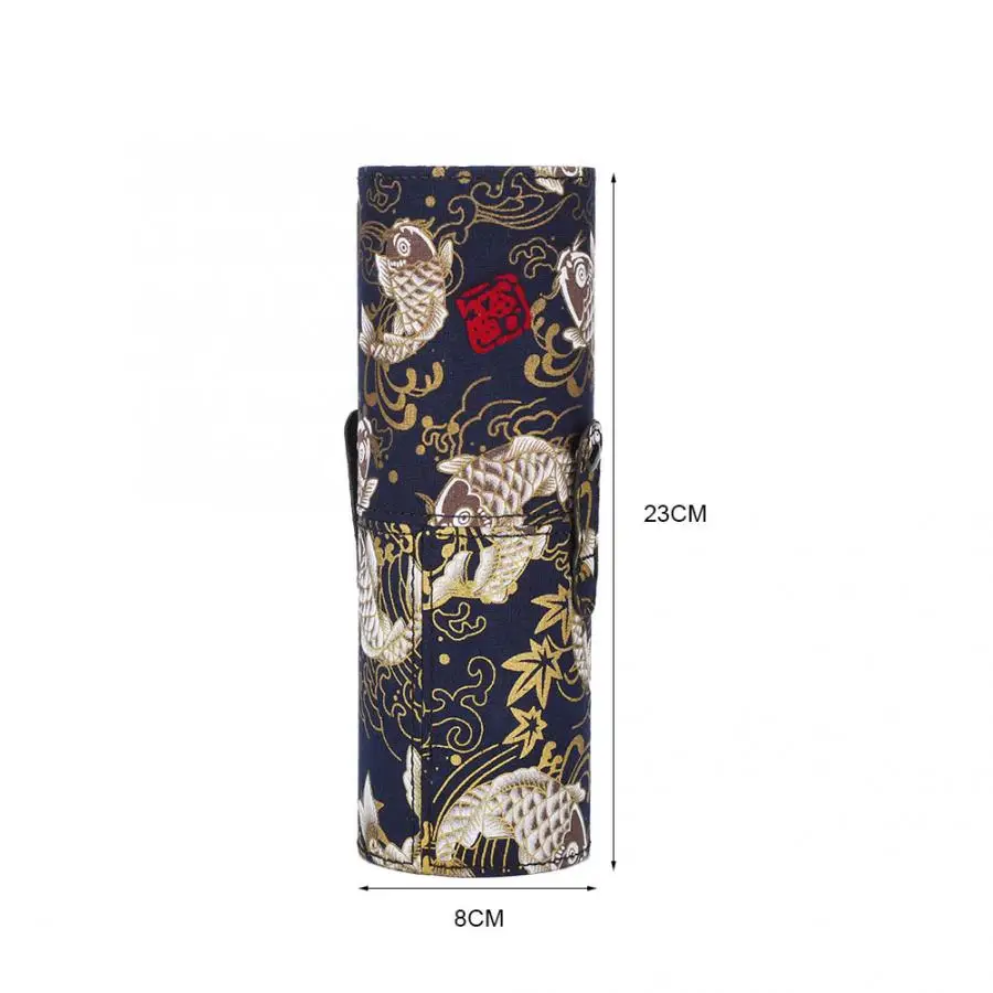 Портативный держатель для кистей из искусственной кожи макияжа дорожный