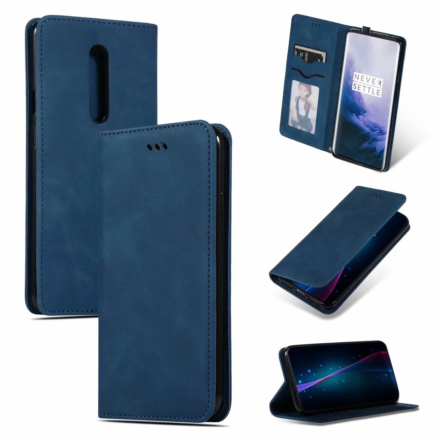 One Plus 7pro Ретро Магнитный кошелек кожаный флип чехол для телефона для Oneplus 7 Pro 7 6t карта глобальная подставка держатель подставка обложка книга 128