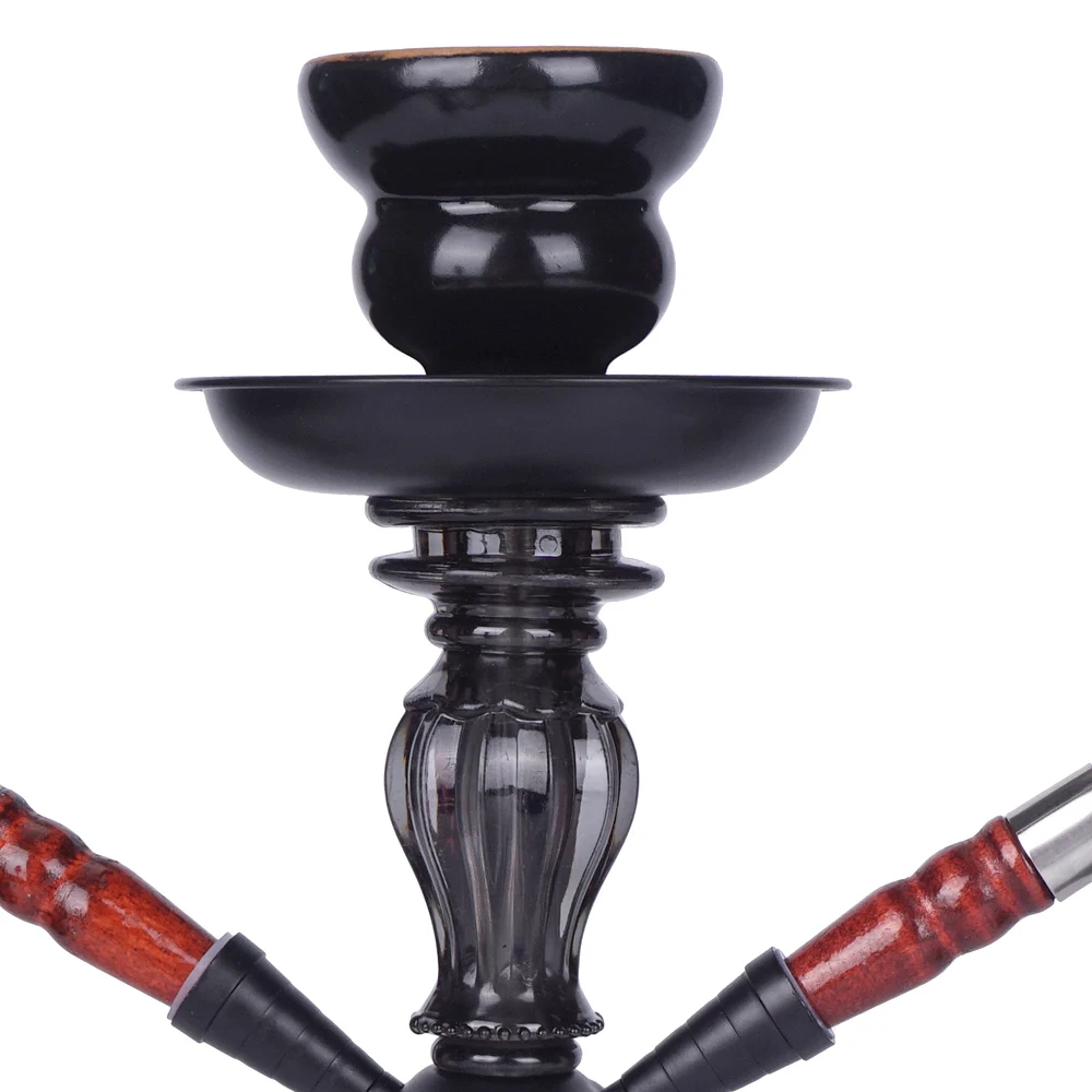 

Small Hookah Set Nargile Shisha Pipe with Double Hoses Ceramic Flavors Bowl Metal Charcoal Tongs Chicha Narguile Accessories