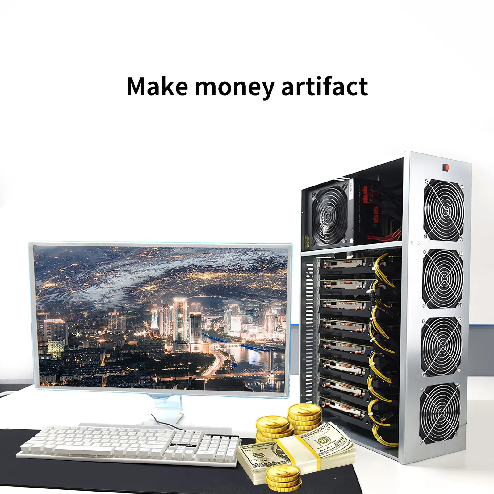 For BTC-T37 Mining Machine Motherboard VGA CPU Group With 8 Discrete Graphics Card Slots Gigabit Ethernet Support | Электроника