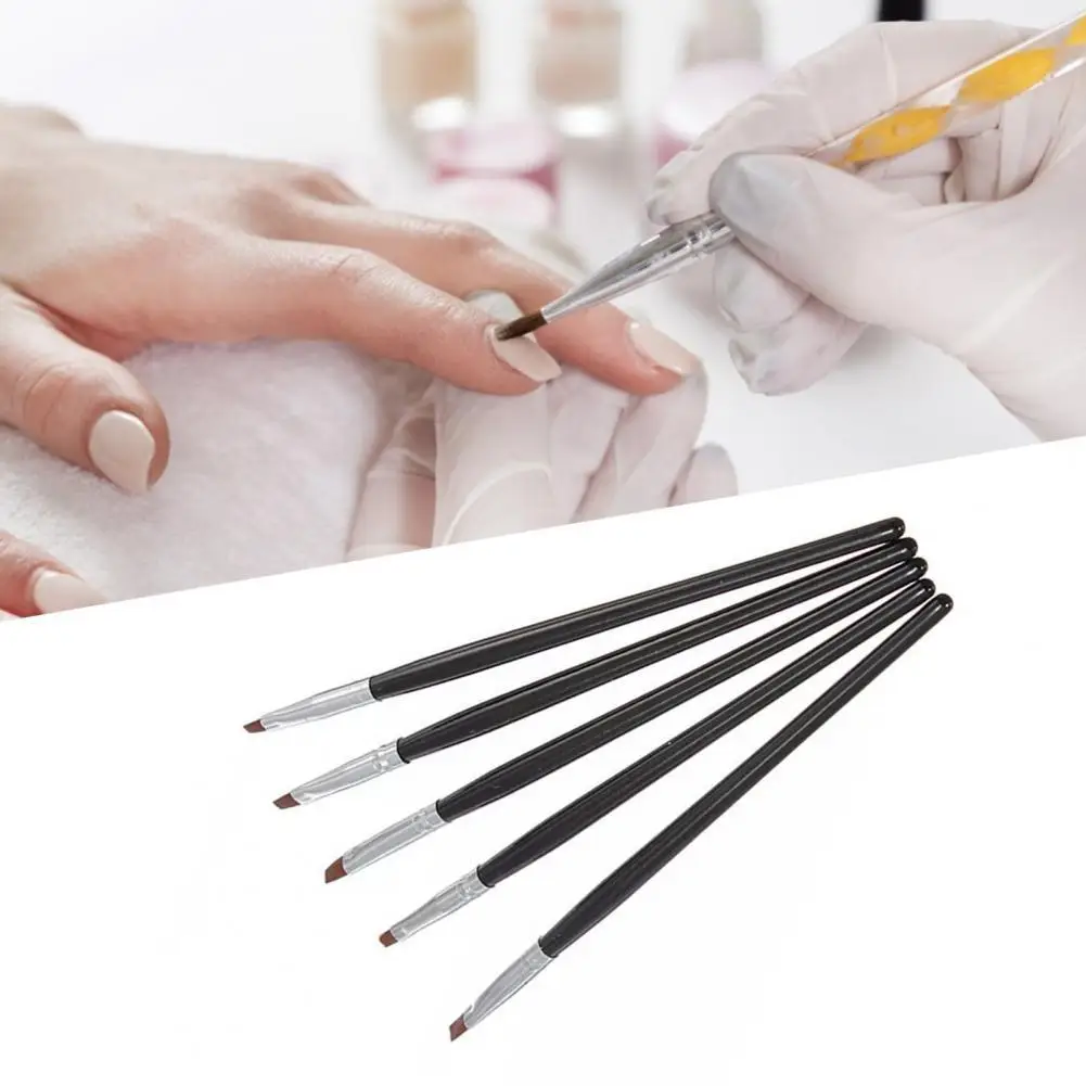 

50% Hot Sale 5 Pcs/Set Nail Art Brush Professional No Fading Wood Metal Fashion Women Nail Art Pen for Home