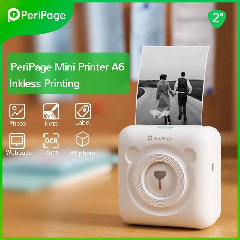 Impressora de Fotos Wifi Bolso Impressora Térmica Bluetooth Portátil Aniversário – Presente Natal Peripage a6