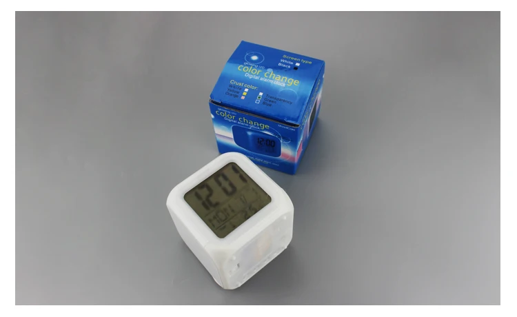 10pcs/lot Blank Sublimation Color light alarm clock for Hot transfer Printing Blank consumables DIY