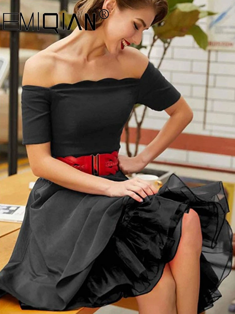 Короткая юбка из органзы для коктейльных платьев кринолин черная белая красная