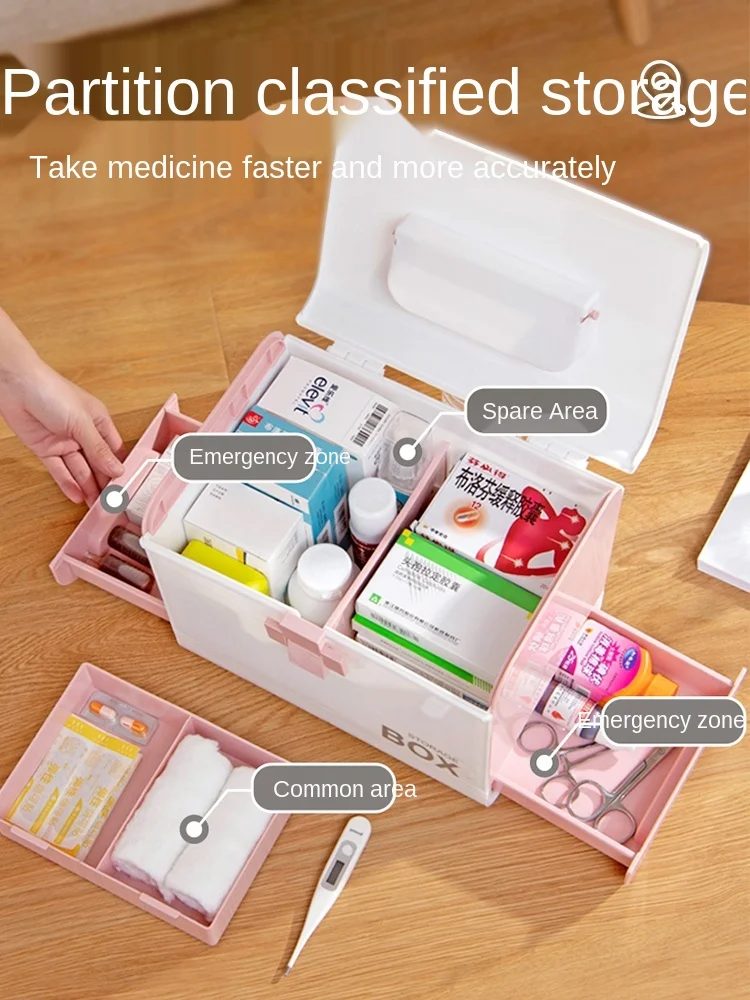 Medicine Box Household First-Aid Kit Small Family Pack Emergency First Aid Storage | Дом и сад