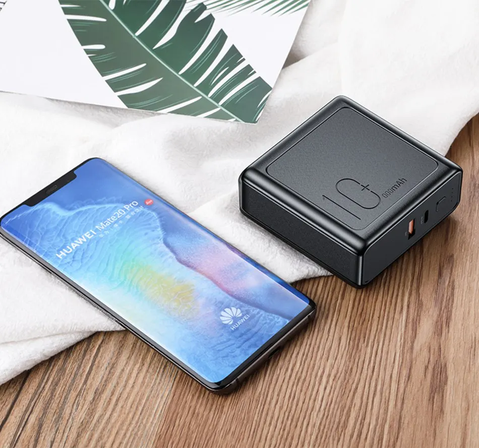 5000/10000 мАч 2 в 1 PD QC3.0 Быстрая Зарядка Внешний аккумулятор с настенным USB зарядным устройством для iPhone samsung ROCK аккумулятор внешний аккумулятор для Xiaomi