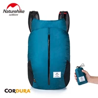 naturehike high quality cordura 25l folding portable backpack waterproof 30d nylon running bag lightweight fashion sports bag