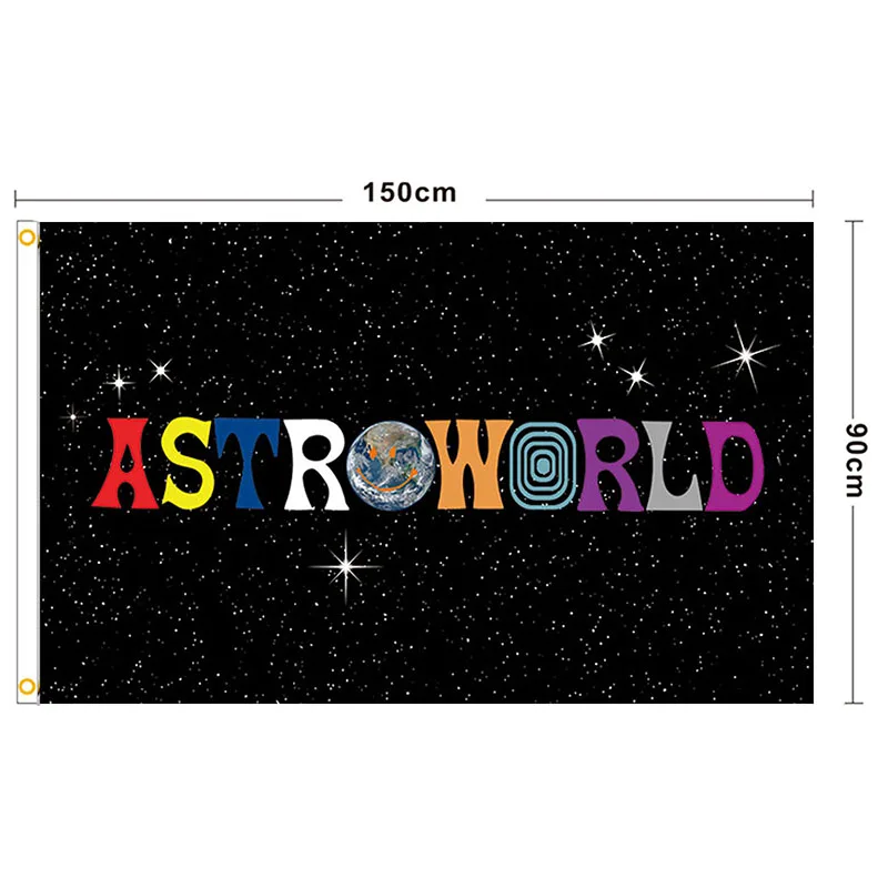 

3x5ft Singer Travis Scott ASTROWORLD Flag Concert Decorative Banner Garden Banner