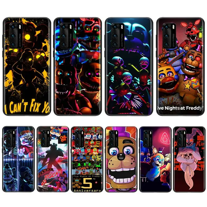 

Cartoon Teddy Bear Five Nights For Huawei Nova 5i P Smart 2021 2020 Z S Plus Mate 40 RS 30 20 10 Pro Lite 2019 2018 Phone Case