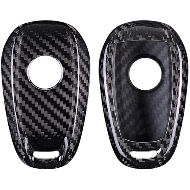 

2Pcs Car Accessories: 1Pcs Carbon Fiber Car Key Fob Case Cover & 1Pcs Real Carbon Fiber Roof Shark Fin Antenna Cover