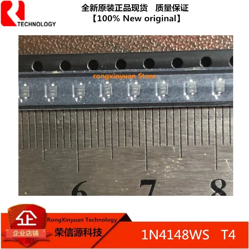 100 шт./лот 1N4148WS T4 SOD-323 1N4148 поверхностное крепление Импульсные диоды 100% Новый