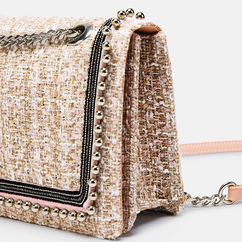 Винтажная Новая Элегантная сумка через плечо женская модная винтажная шерстяная