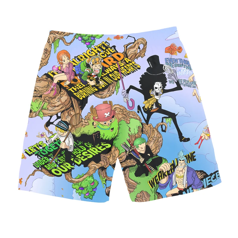 Новинка 2019 летние быстросохнущие пляжные шорты мужские односекционные с 3D аниме