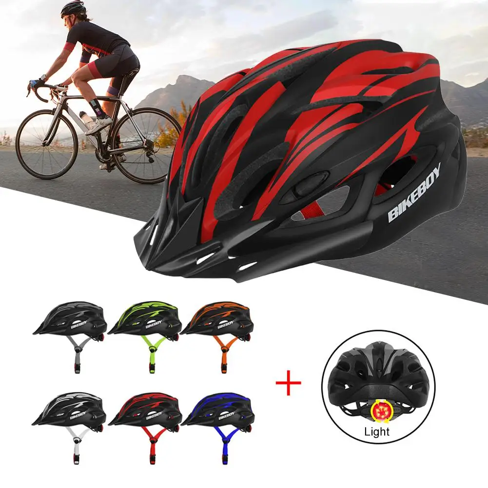 

NEW Bikeboy Bicycle Helmet Road MTB Cycling Helmets Integrally-molded MTB Men Women Ultralight Bike Helmet With Light
