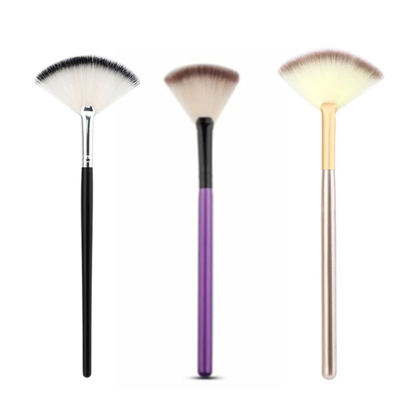 5pcs Fan Brushes Facial Soft Makeup Brush Cosmetic Applicator Tools Wooden Handle and Fiber for Glycolic Peel Mask | Красота и