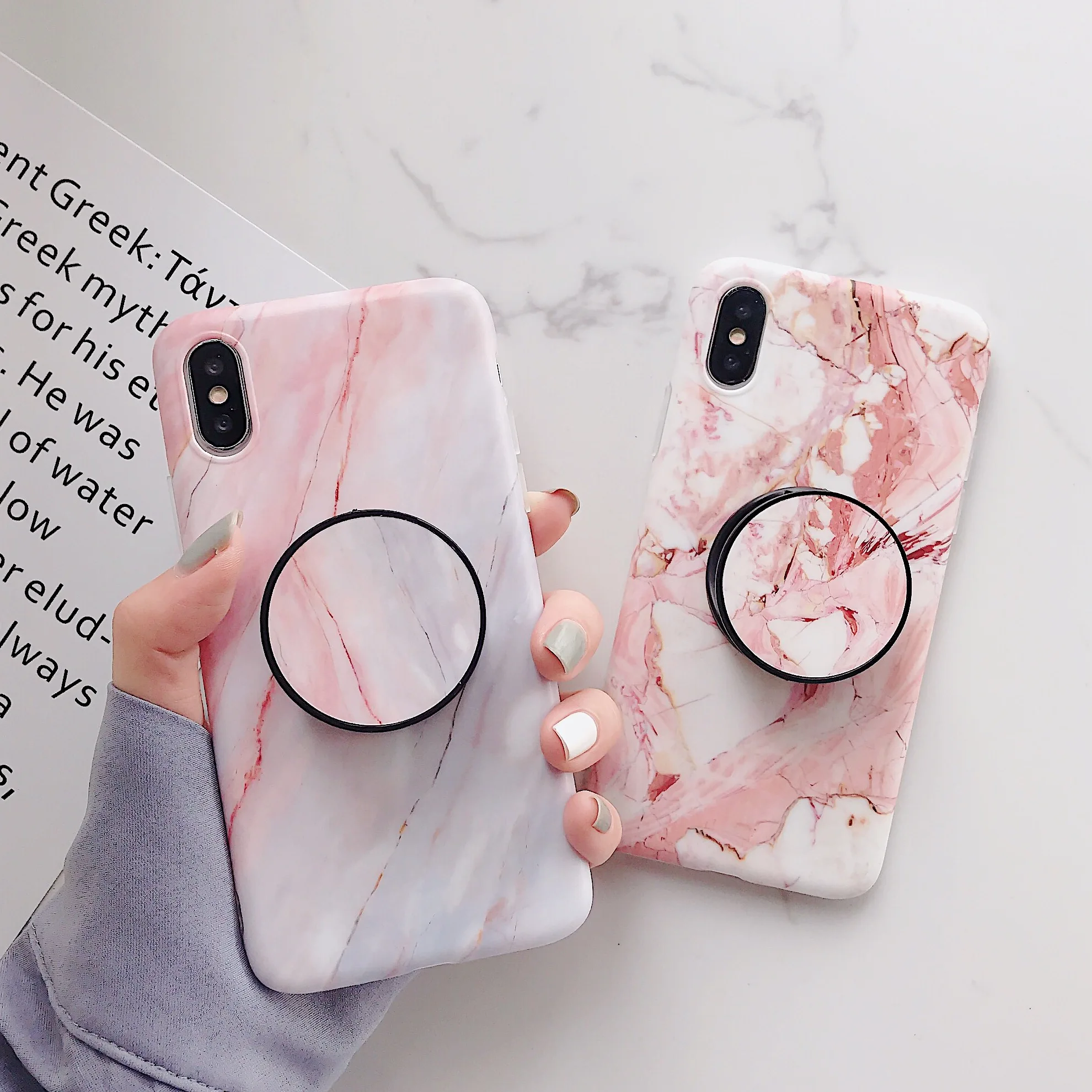 FLYKYLIN чехол с мраморной подставкой для Xiaomi Redmi Note 8 Pro 8Pro задняя крышка модный