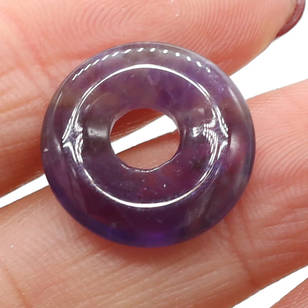 Модные 18 мм Пончики из натурального камня gogo бусины для изготовления ювелирных